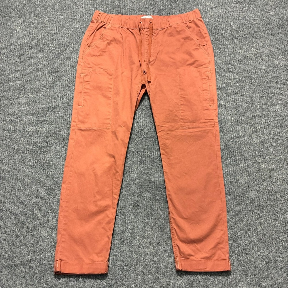 Ocean & Coast Womens Cargo Pants Size 6 Orange Pull On Stretch Cuffed Low Rise